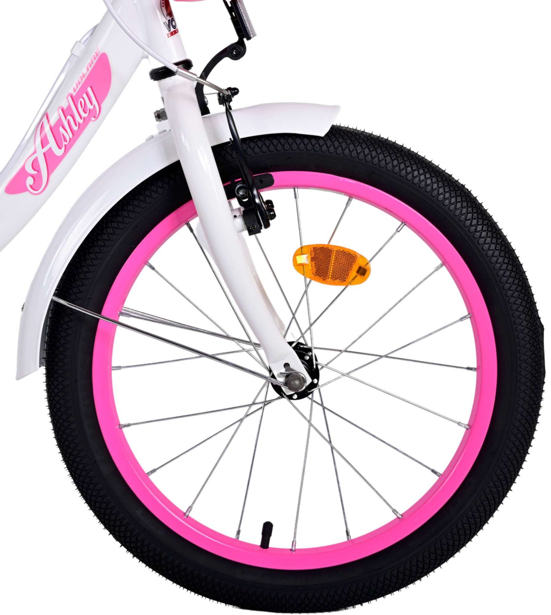 TPFSports Ashley Kinderfahrrad - Mädchen - 18 Zoll - Rücktritt + Handbremse - Rosa/Rot