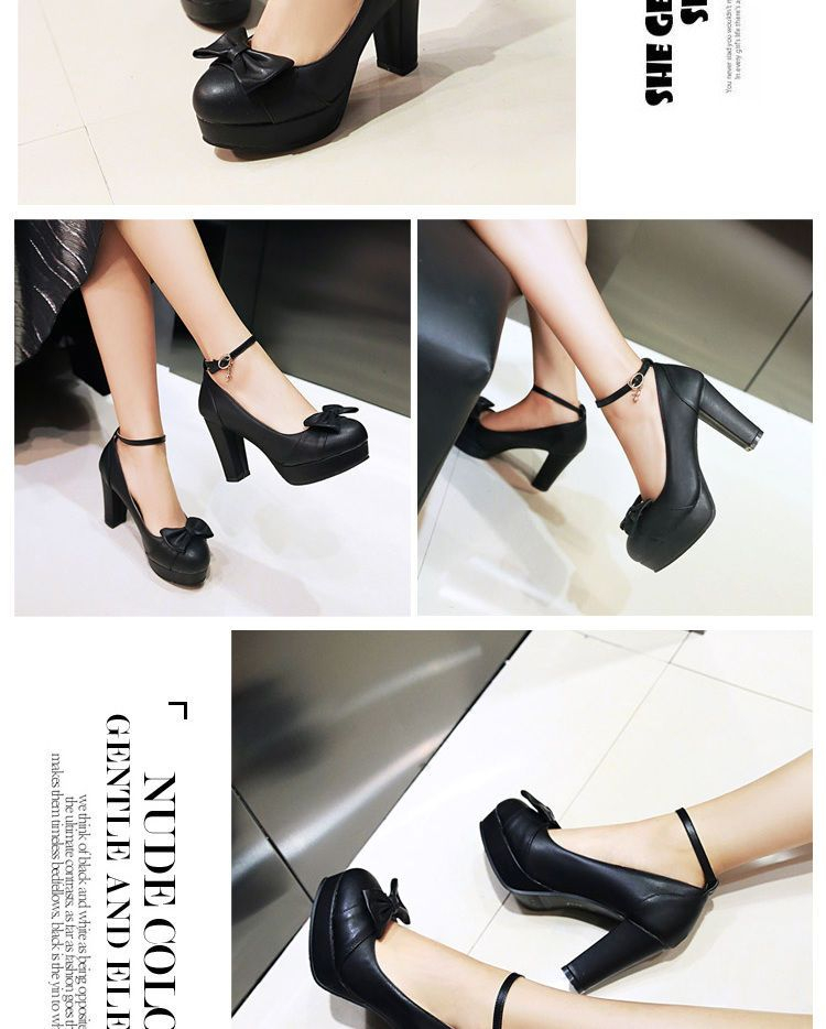 Freesia - Enkelband strik accent platform pumps