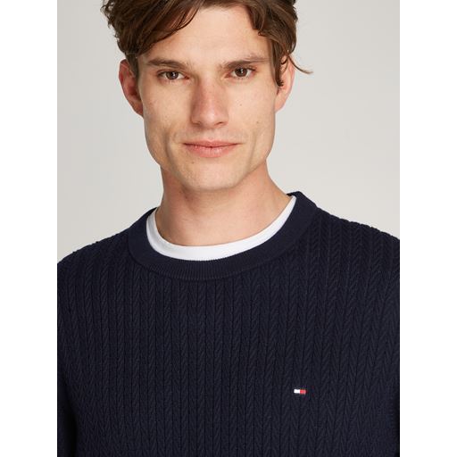 Tommy Hilfiger Herringbone Structure Pullover, Desert Sky, L