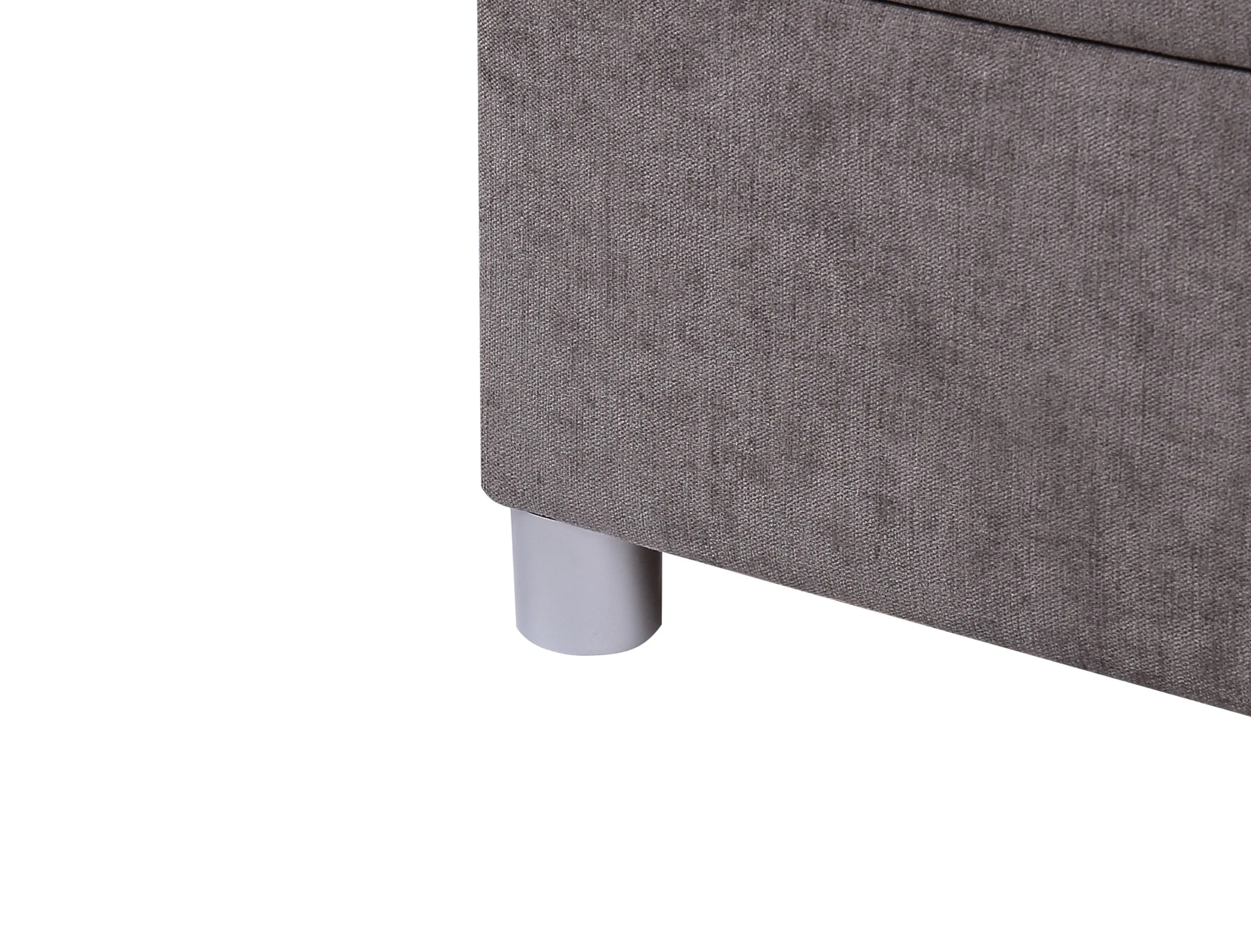 Boxspring met opbergruimte Stof MINISTER 180 x 200 cm Taupe