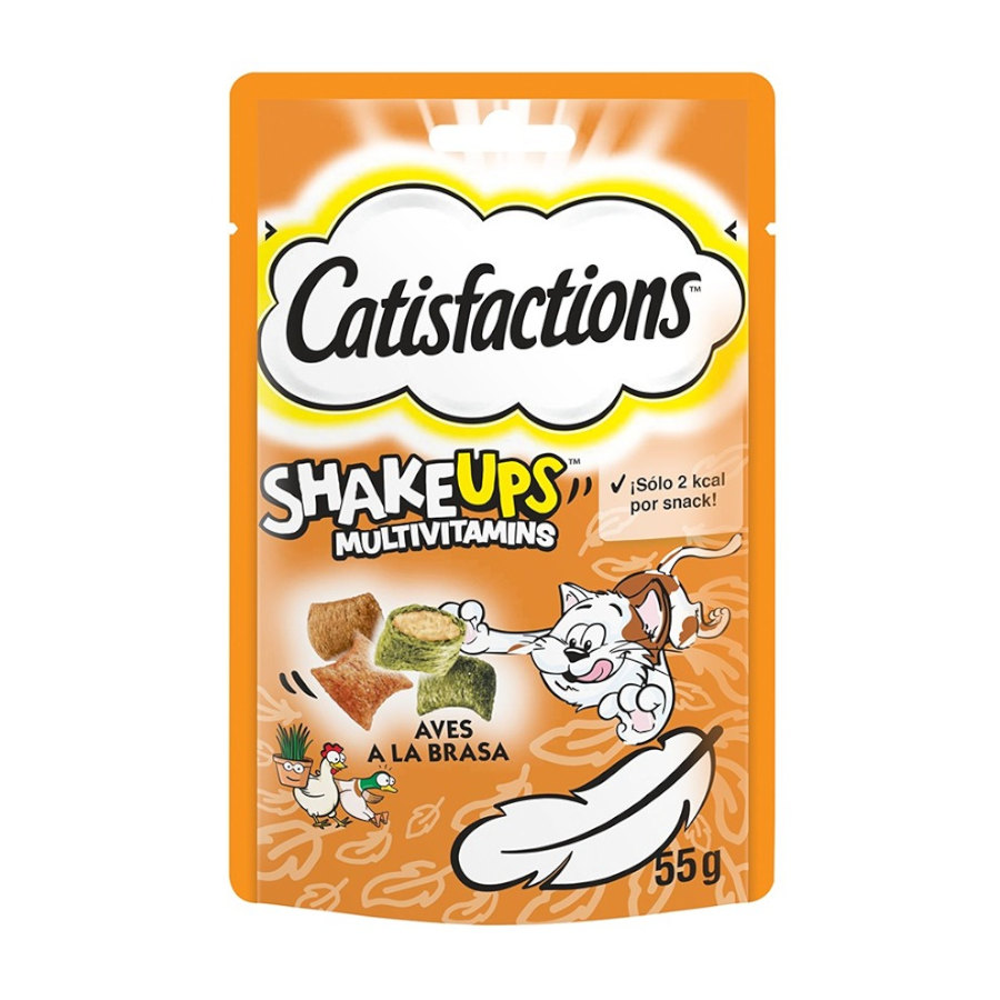 Catisfactions ShakeUps Petiscos Grelhados para Pássaros para Gatos