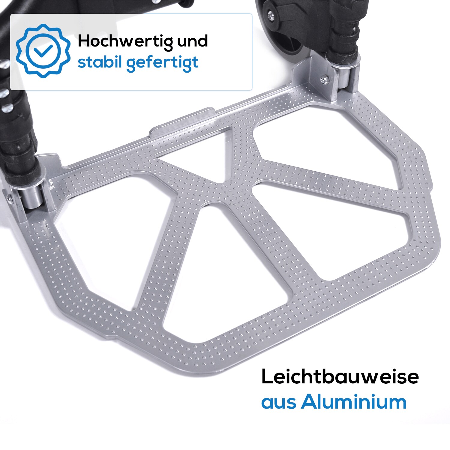 TroniTechnik® Sackkarre Handkarre klappbar, Transportkarre bis 80kg, Klappwagen - Vollgummireifen, höhenverstellbar