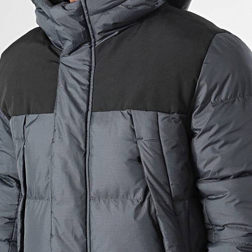 Doudoune Capuche Longue Gris Anthracite