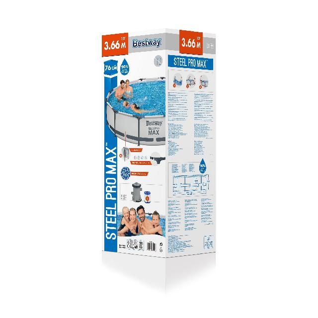 Bestway Zwembad Steel Pro Max set rond 366