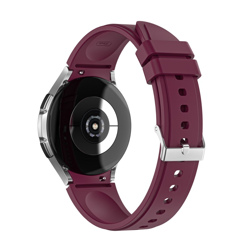 Samsung Galaxy Watch 4 (44mm) Ersatz Sport Silikon Armband Soft Touch (Gelenkumfang: 180 - 230mm) - Weinrot