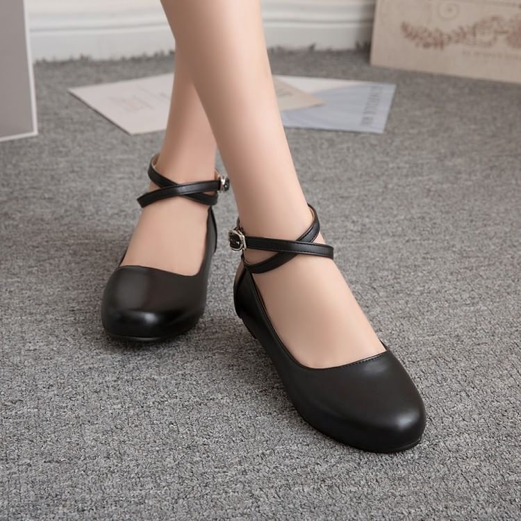 Freesia - Mary Jane-schoenen met kruisbandjes
