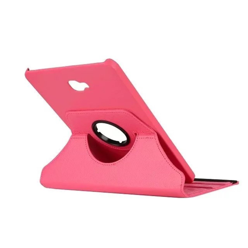 Samsung Galaxy Tab A 10.1 (2016) Leder Flipcase Tasche   360 Grad Drehfunktion Litchi Look - Pink