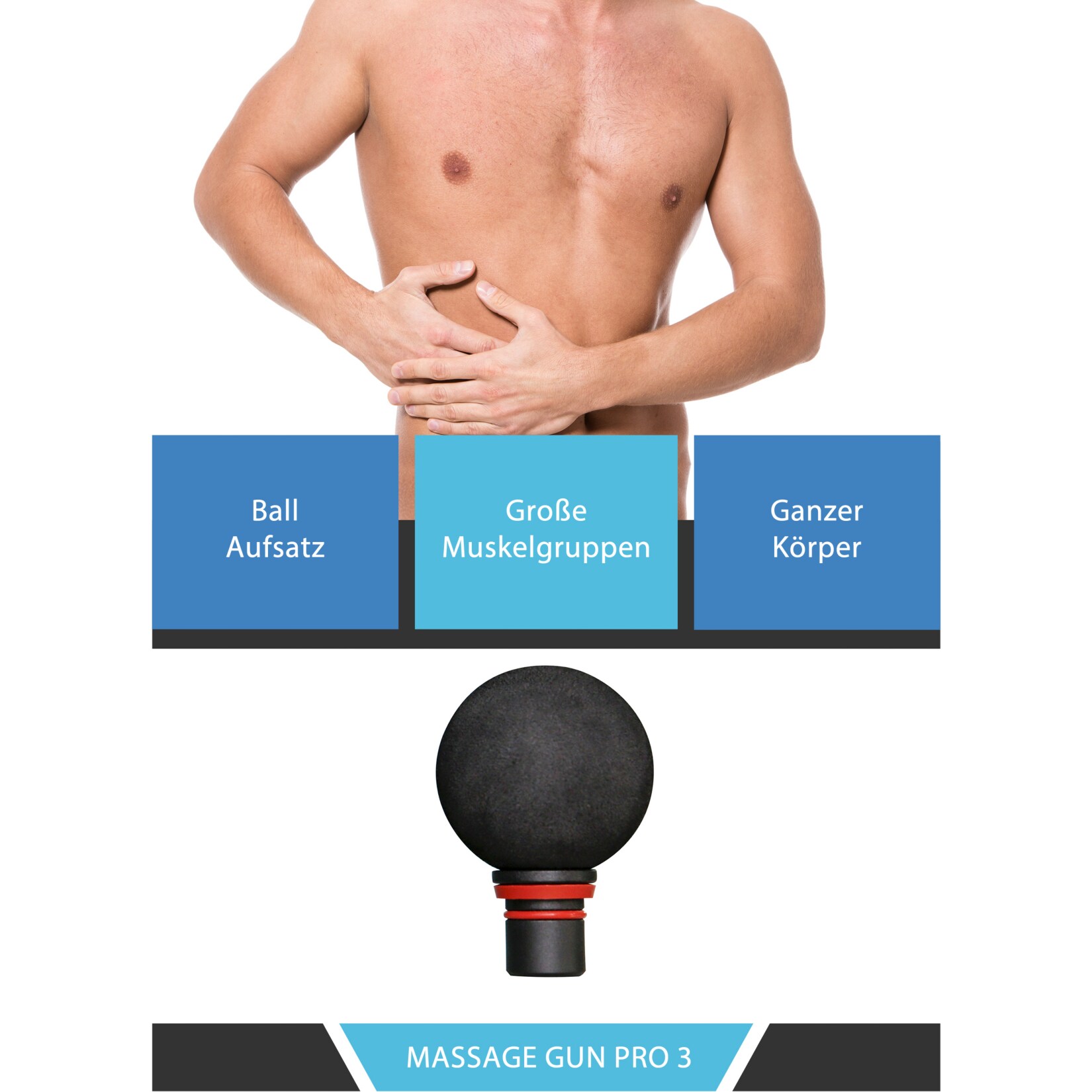 Body Coach Massage Gun Pro 3 kabellose Akku Massagepistole Vibration-Massagerät für den ganzen Körper