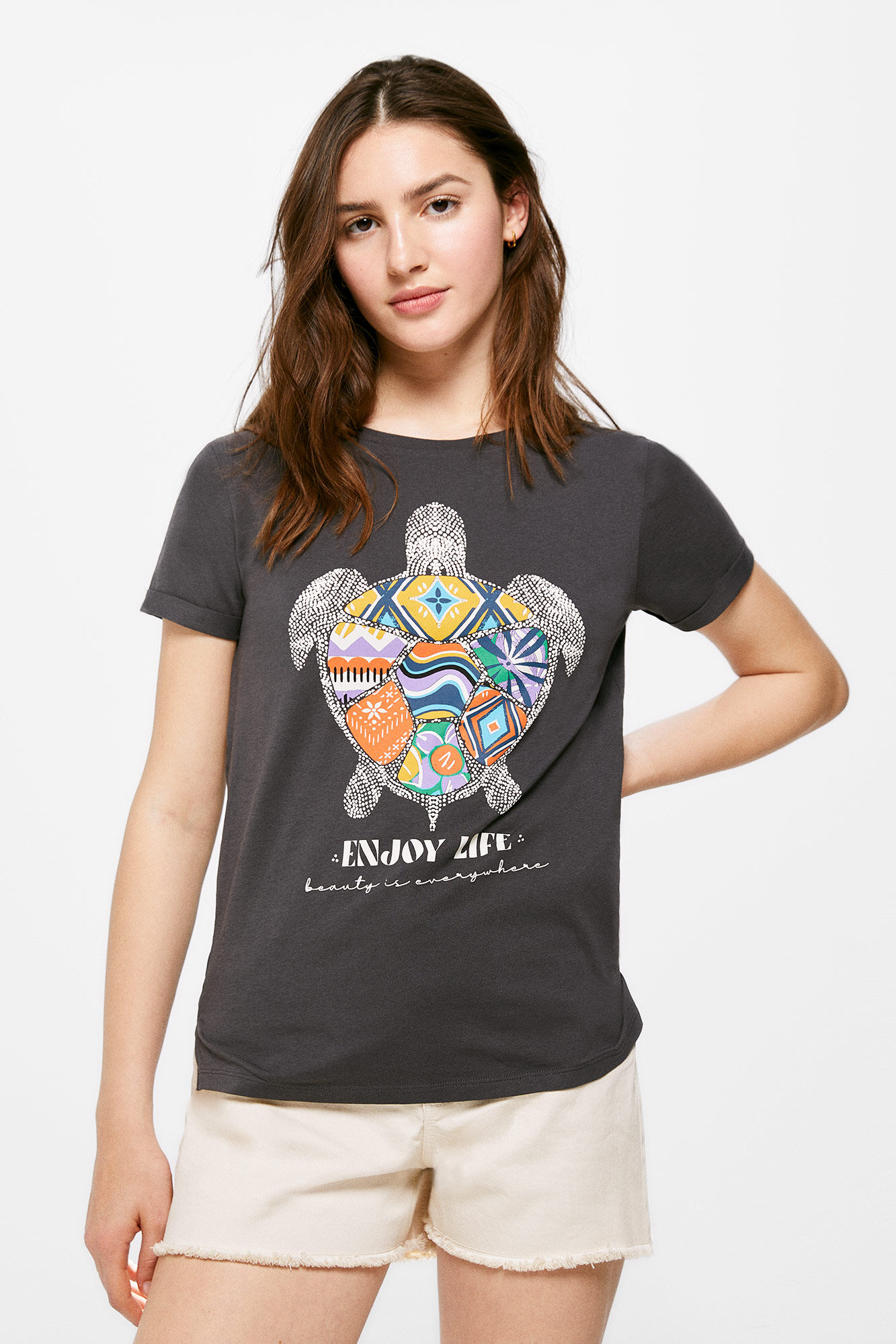 Camiseta estampada - cinza escuro