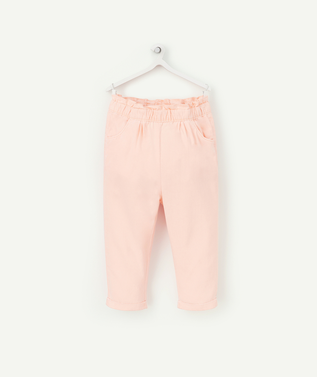 PANTALON FLUIDE BÉBÉ FILLE ROSE NÉON