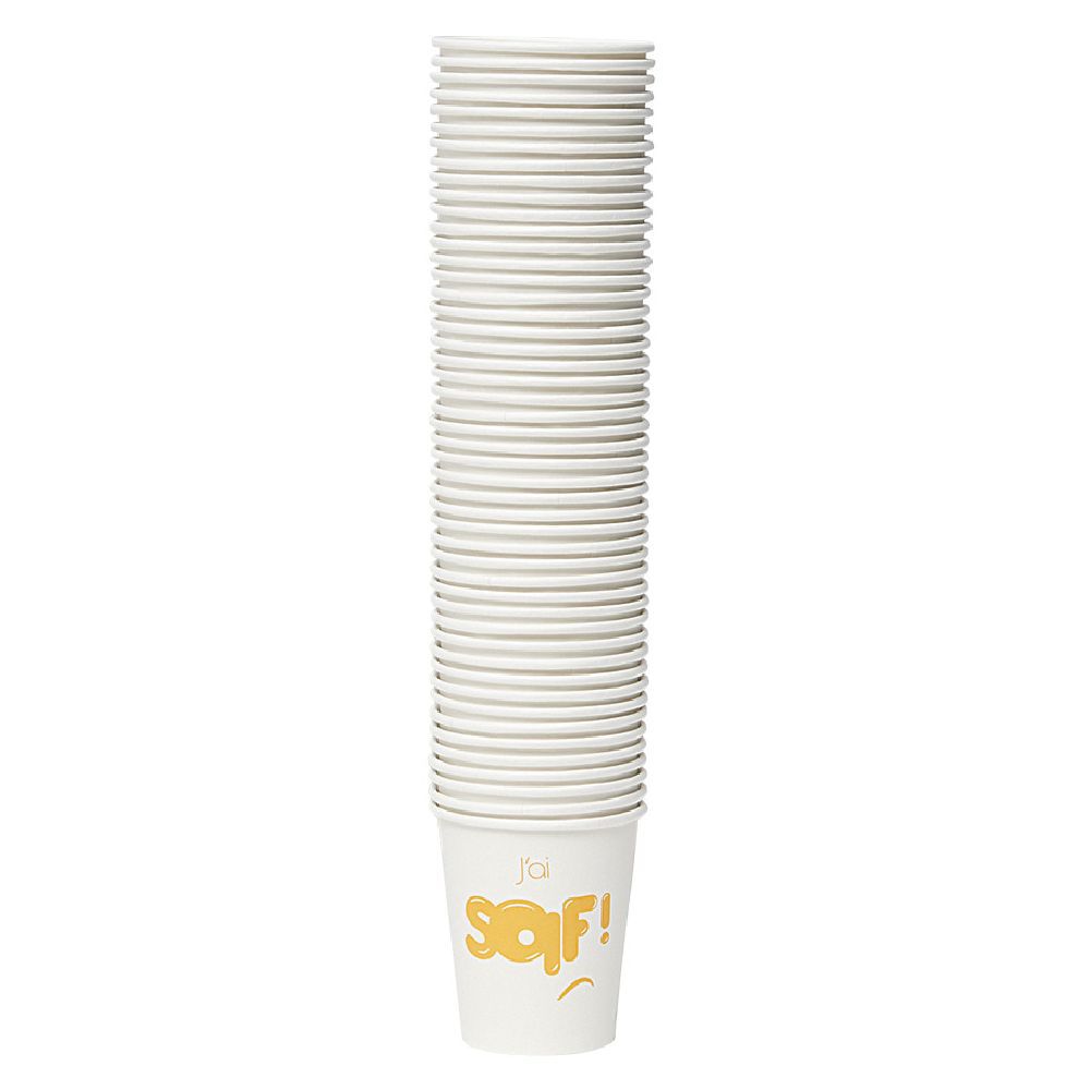 Lot de 50 gobelets jetables en carton