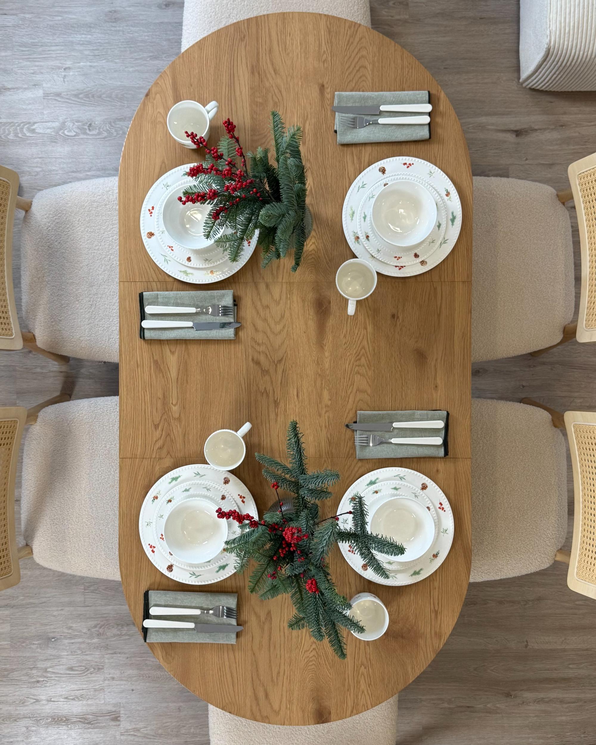 Eettafel uitschuifbaar CLAVET Lichtbruin 80 cm 120/160 cm