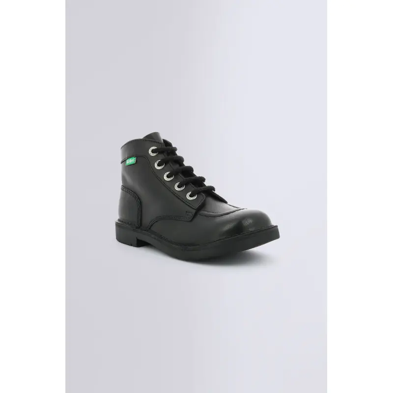 KICK COL NOIR PIQURE NOIRE BOTTINES Cuir Mixte