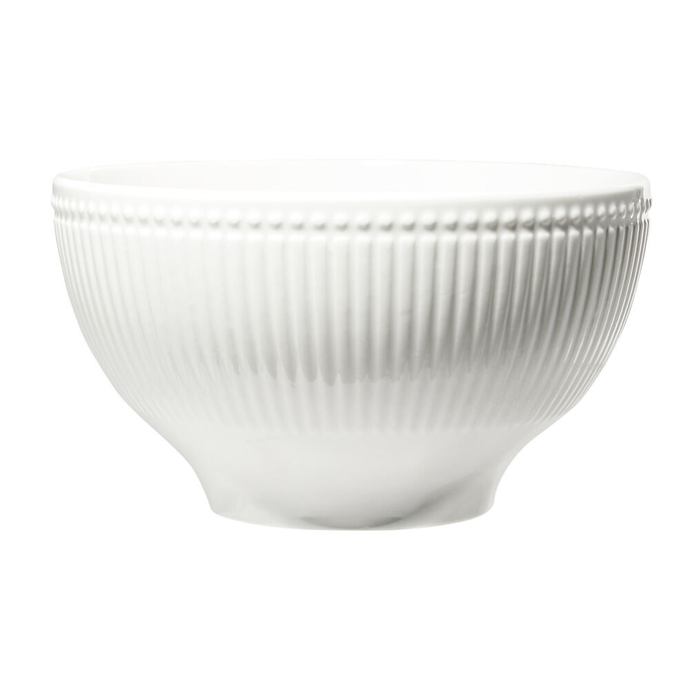 Bol Colombe en porcelaine striée blanc Ø19cm