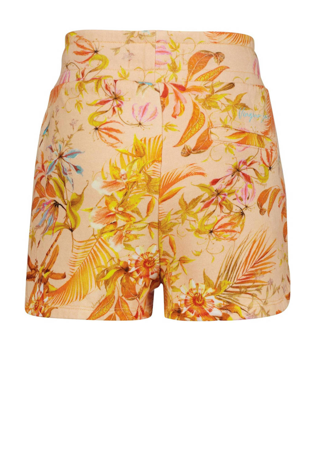 Vingino gebloemde slim fit short Ramiena oranje/multi
