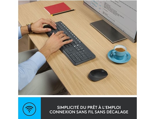 LOGITECH - Clavier souris sans fil MK235