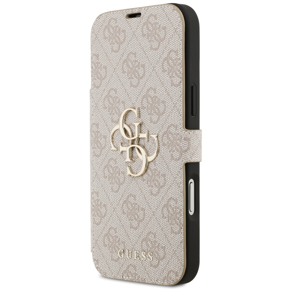 iPhone 17 Pro Max Leder Tasche Book 4G Metal Logo (GUBKP17X4GMGPI) - Rosa