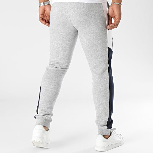 Pantalon Jogging A Bandes Twill Reid Blocking Gris Chiné