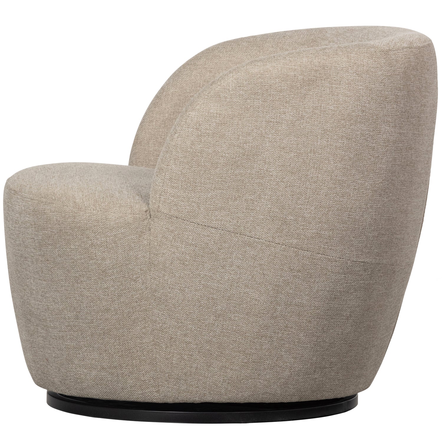 WOOOD Serra Draaifauteuil - Polyester - Zand - 75x70x69