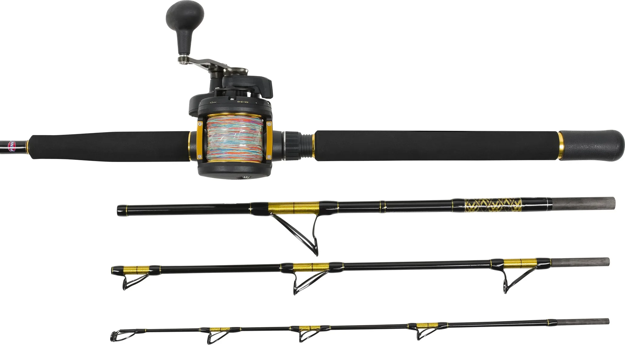 Penn Penn Squall Travel Lever Drag Havfiskesett 4-Delt 7' 20-30lb