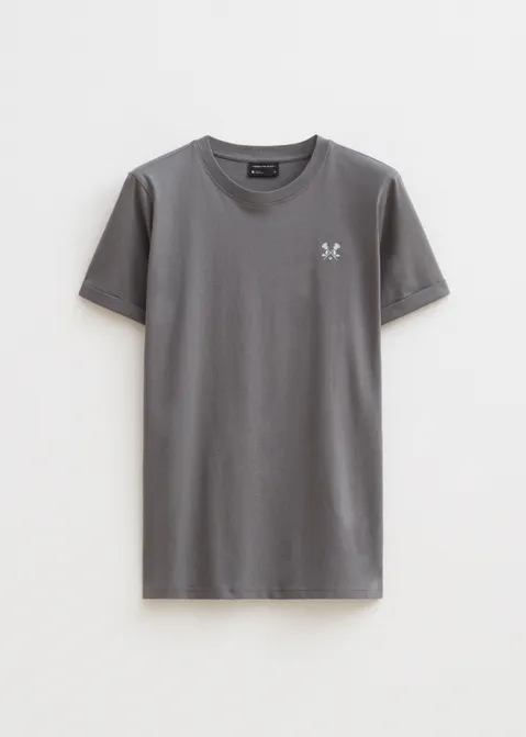 T-shirt met kruis logo grijs (GRS)