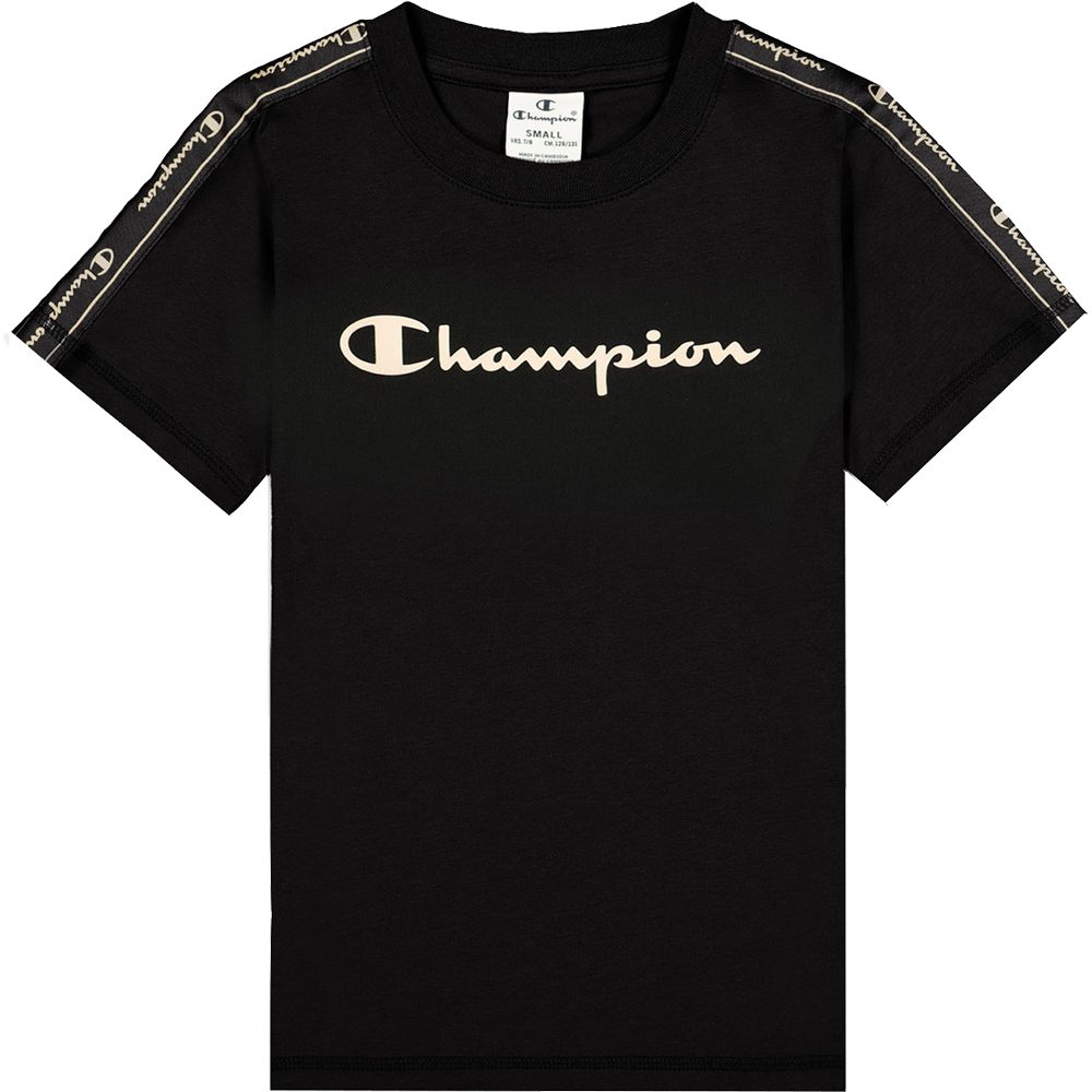 Champion Crewneck T-Shirt Kinder schwarz