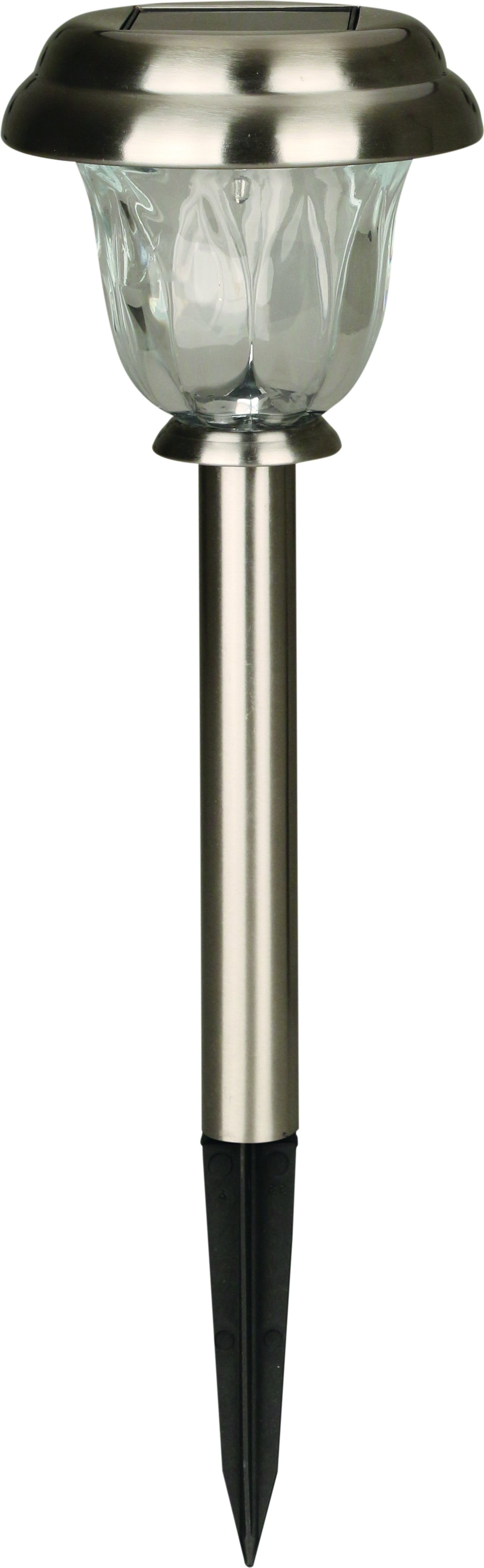 Luxform Lighting solar staande buitenlamp Vermont zilver D 11,5 H 38 cm