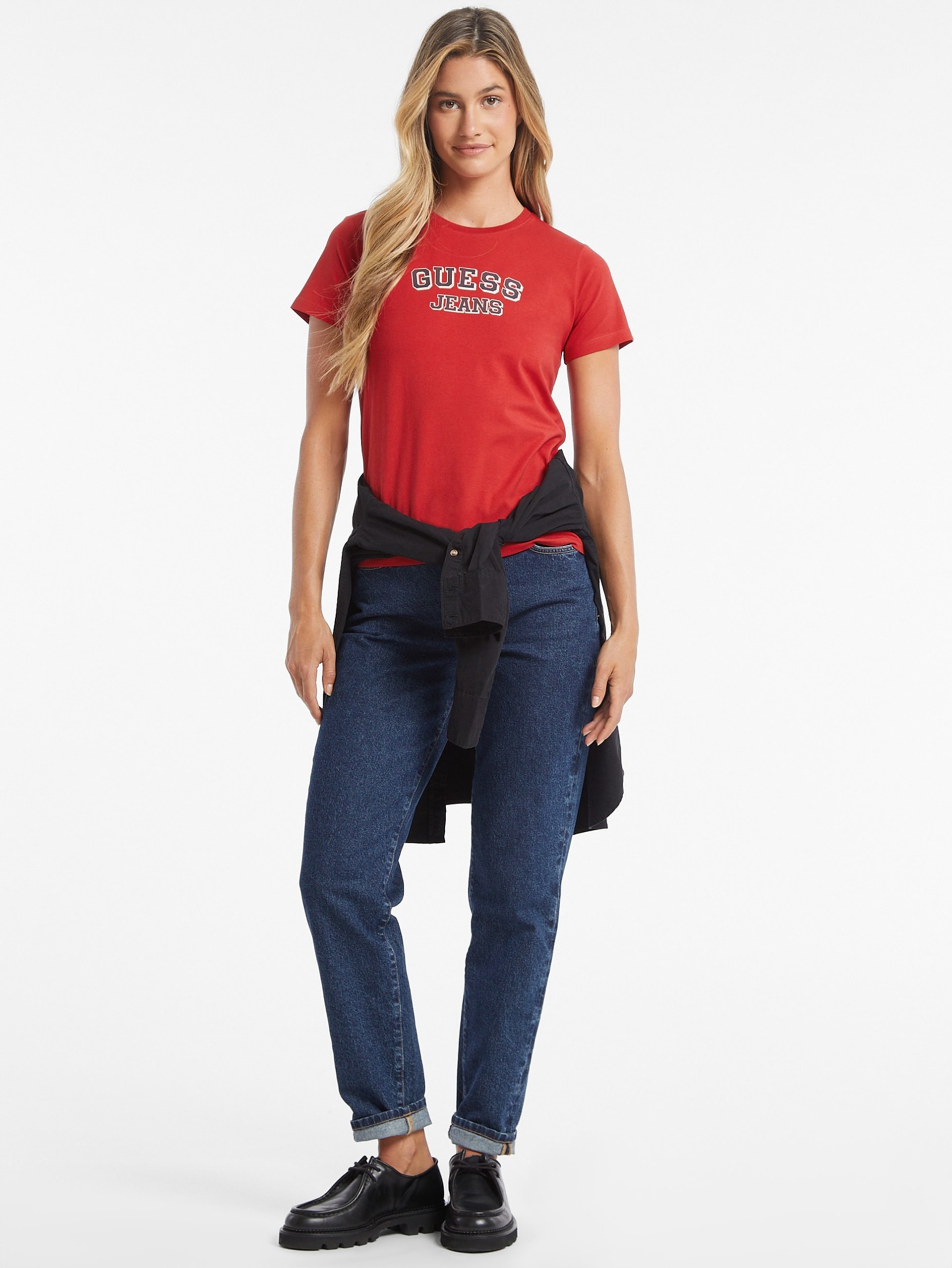Camiseta regular com logo em dois tons