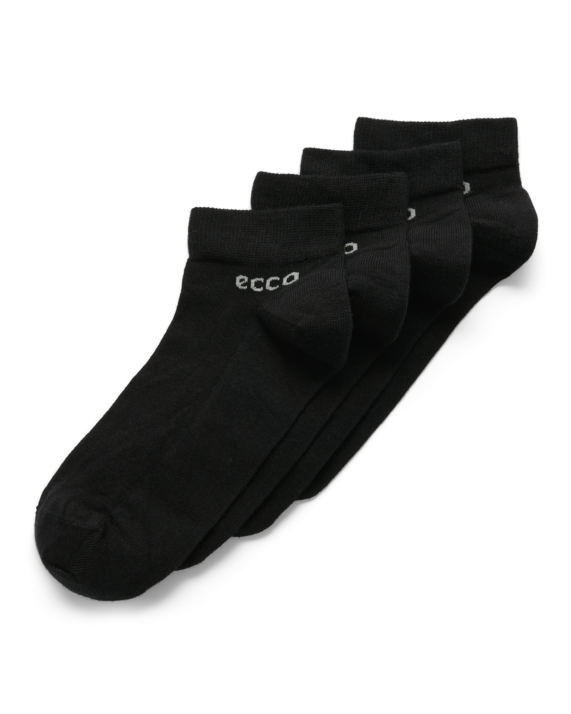 ECCO Longlife Low Cut 2-Pack Unisex Kurze Socken Schwarz