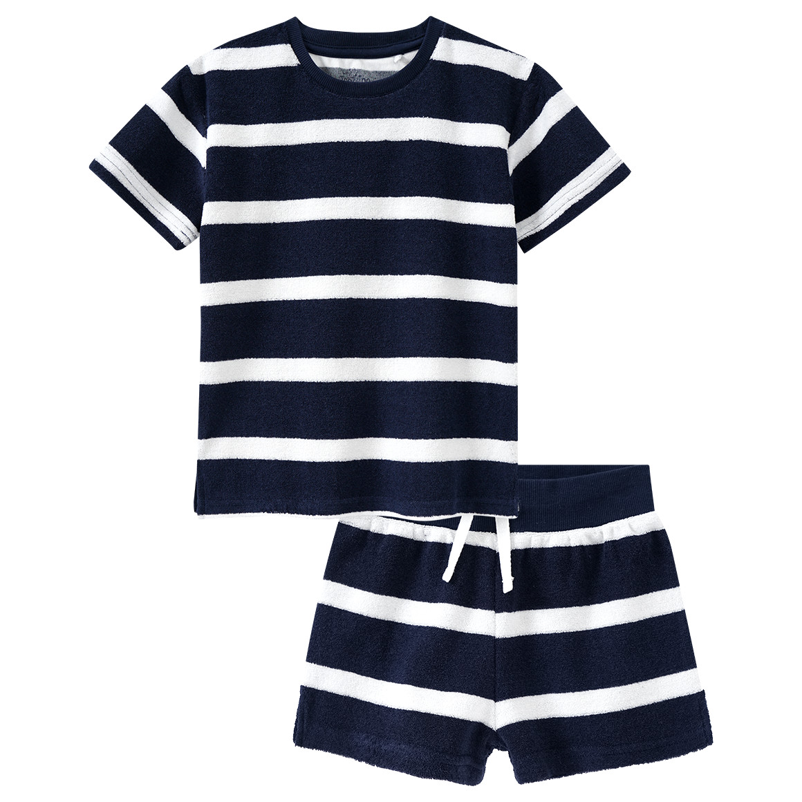 Topolino Jungen Frottee-Shorty mit Streifen dunkelblau / weiss