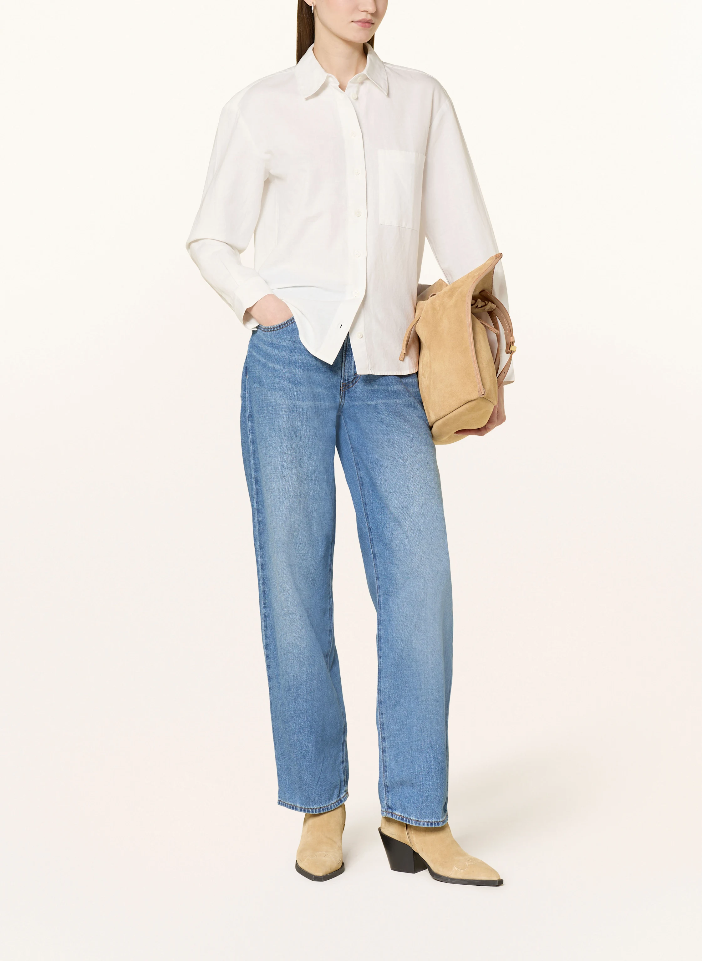 Marc O'Polo DENIM Hemdbluse mit Leinen