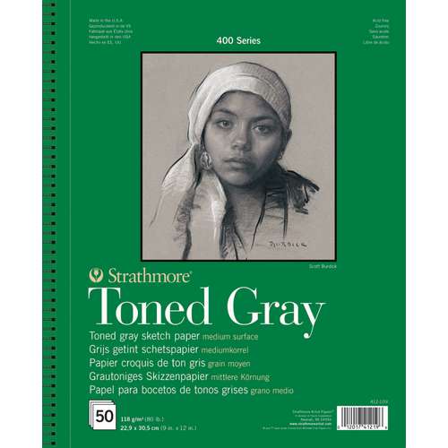 Strathmore® 400 Recycled Toned Skizzenblock, Grau