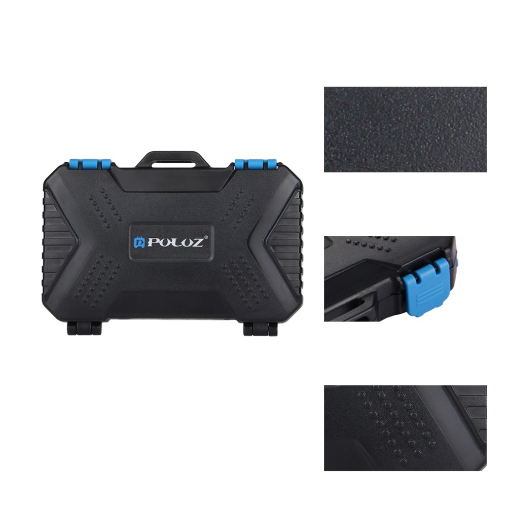 Speicherkarten und Sim Karten Aufbewahrungsbox für 27 Karten (4x CompactFlash / 8x SD / 9x MicroSD / 1x Sim / 2x MicroSim / 2x NanoSim)