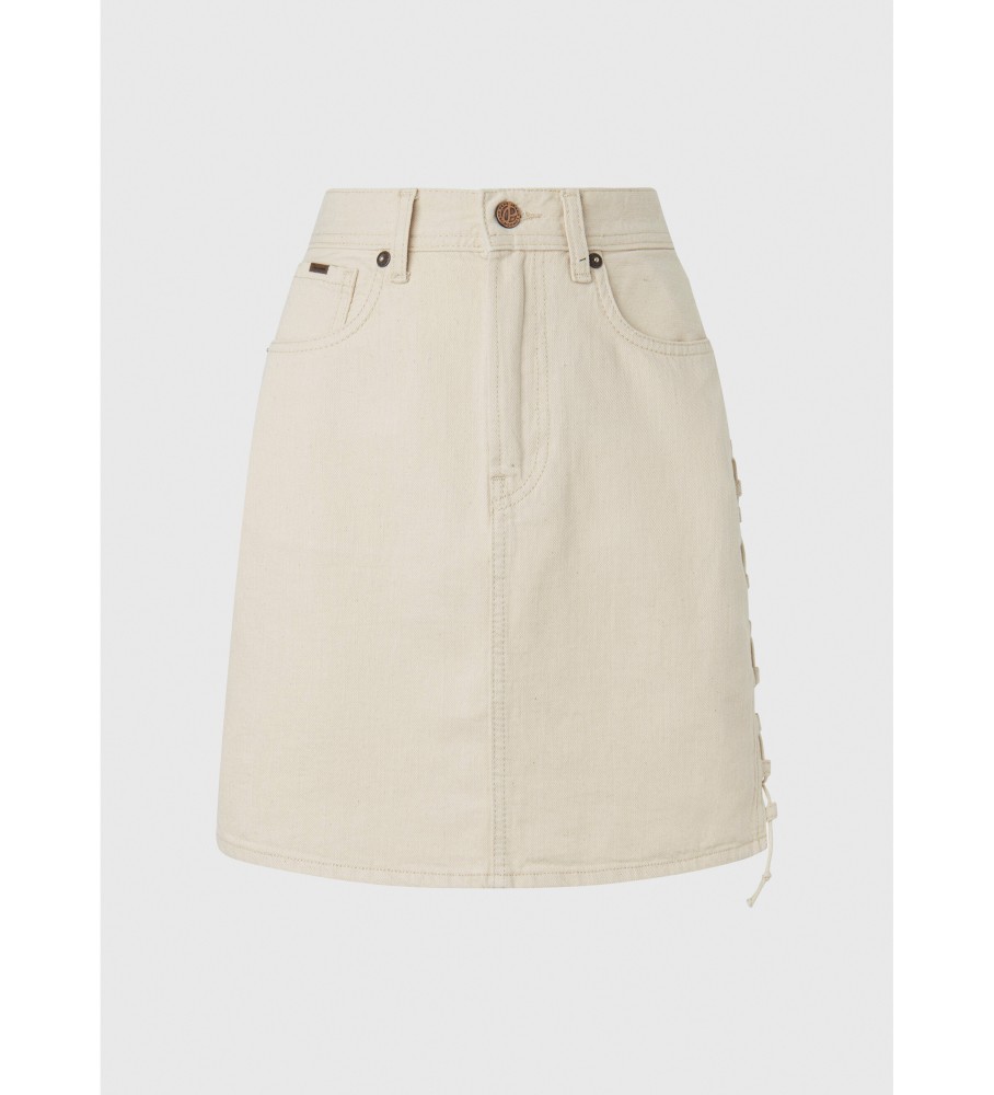Saia de renda Lilly da Pepe Jeans, bege