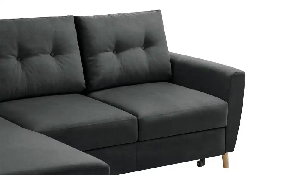 Ecksofa Carla Anthrazit, Dunkelgrau links