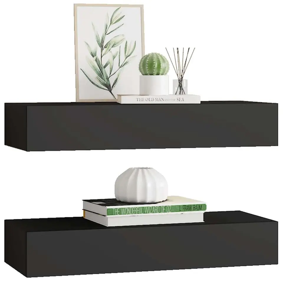 vidaXL - Ladeschap - Zwart - MDF