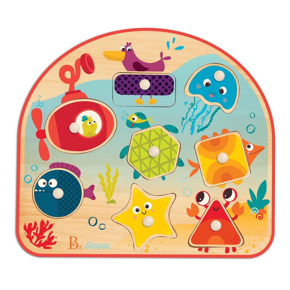 B.TOYS B. Sea Treasures - Holzpuzzle Meerestiere 8-teilig