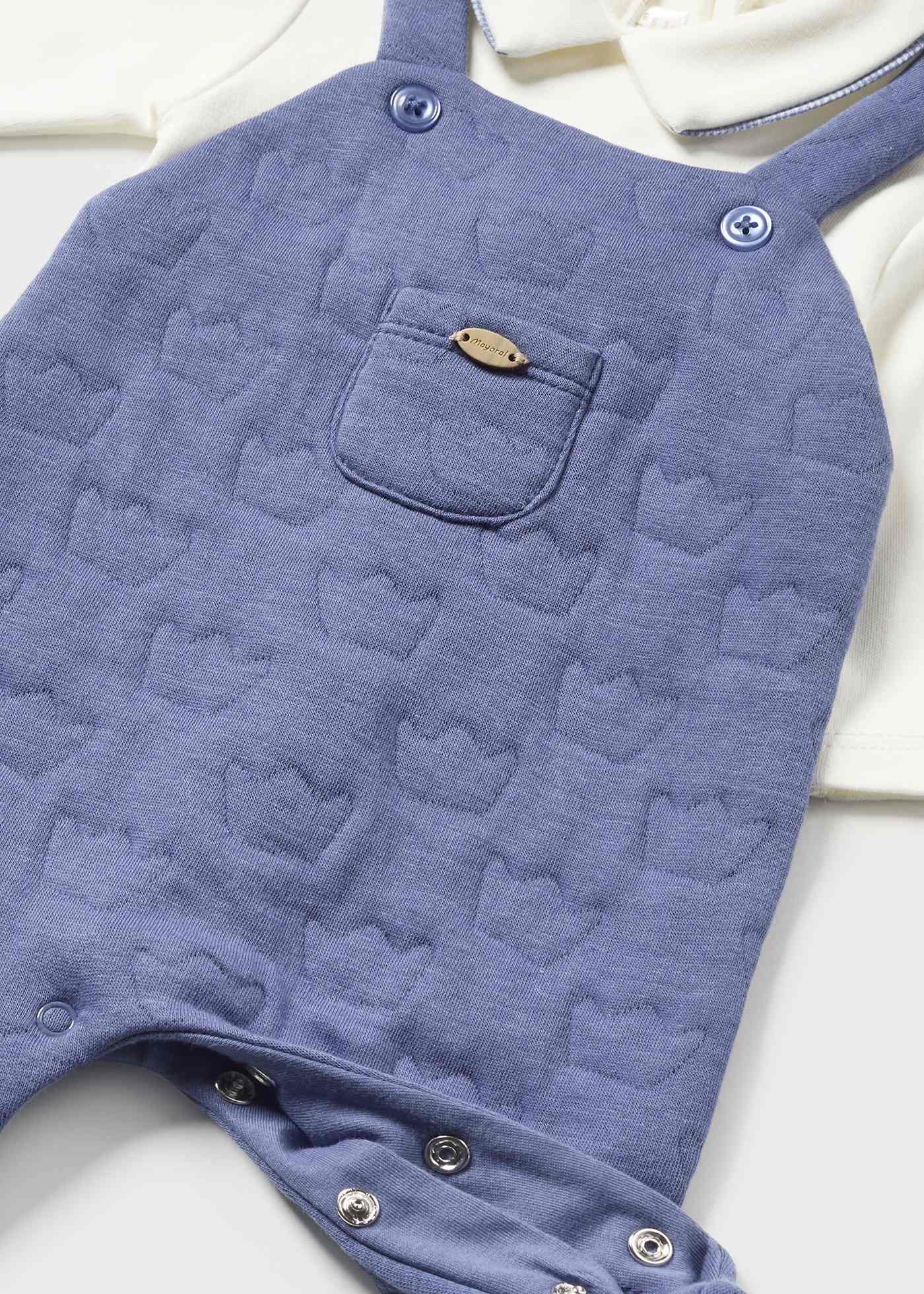 Macacão Better Cotton estilo jardineira para recém-nascido