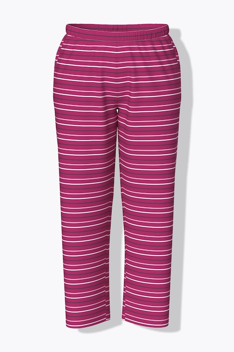 Pyjama, Ringel, Tunika-Ausschnitt, Halbarm