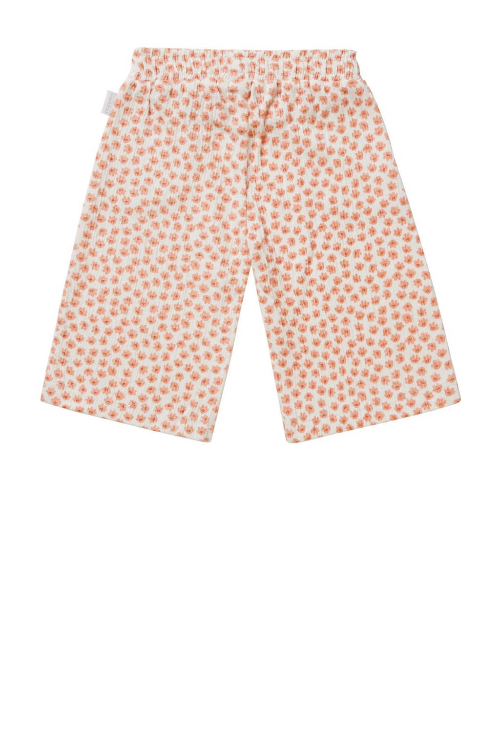 Noppies baby straight fit broek met all over print oranje/wit