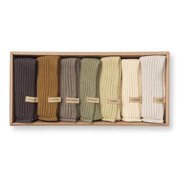 Ferm Living Essuie-mains jours de la semaine - Set de 7