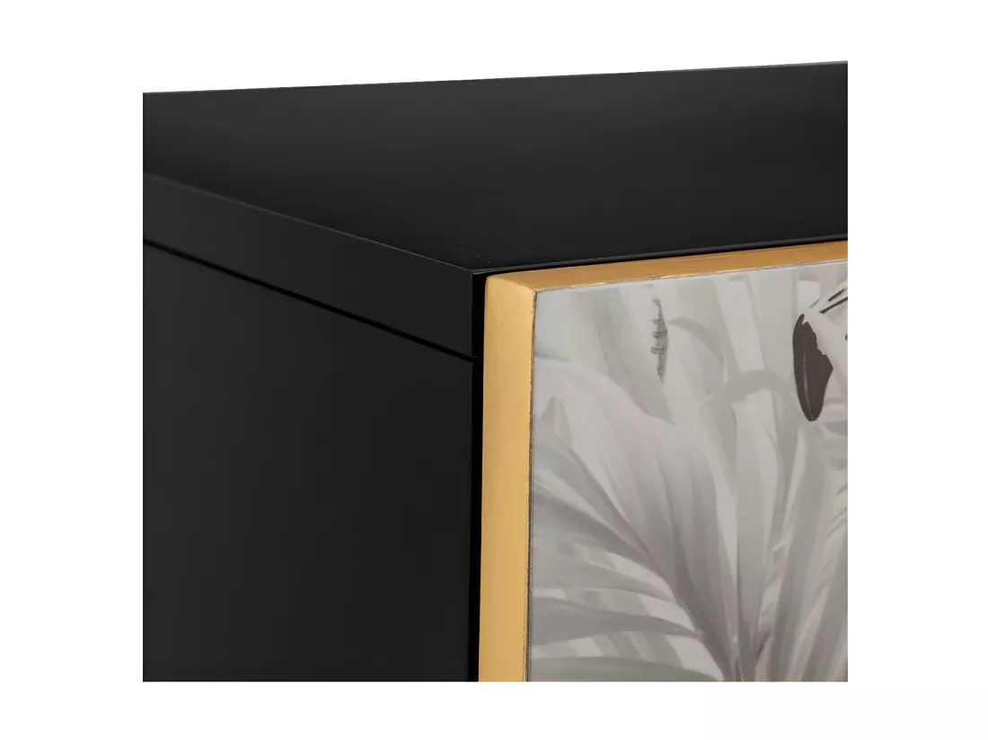 Armoire de salon 2 portes Flamands Roses/Bois - FLAMENCO