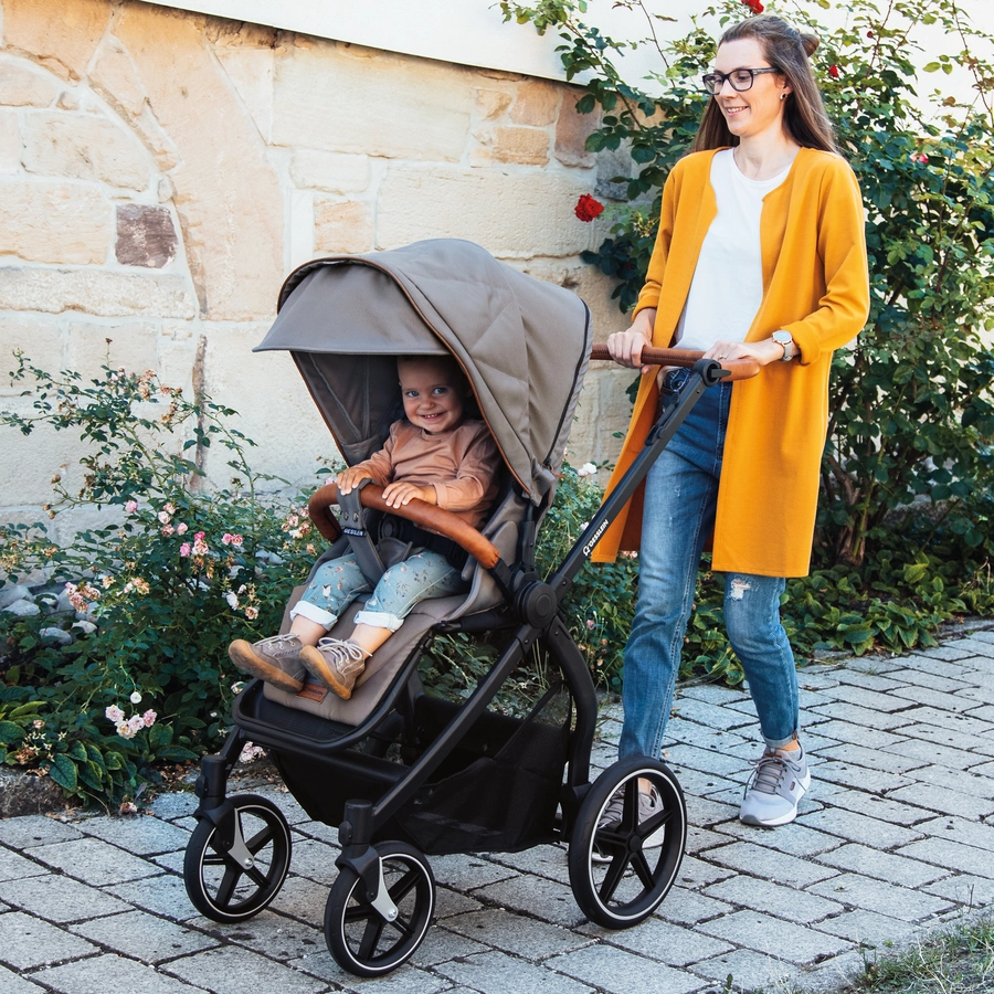GESSLEIN Kombikinderwagen FX4 Soft+ Style Babywannen Set taupe