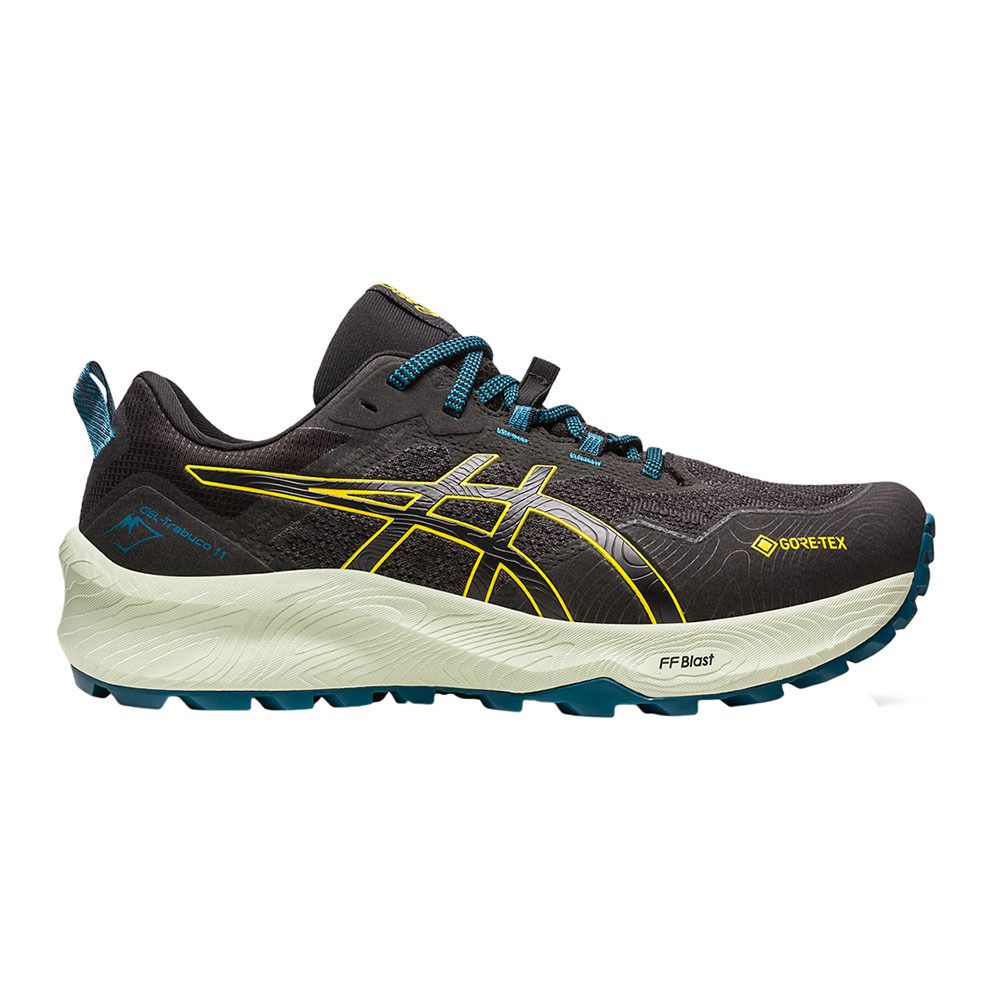Asics GEL TRABUCO 11 GTX - Chaussures trail Homme black/golden yellow