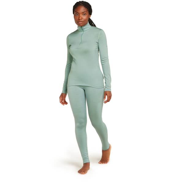 T-shirt thermique ICEBREAKER W 200 OASIS LS HALF ZIP MOSS