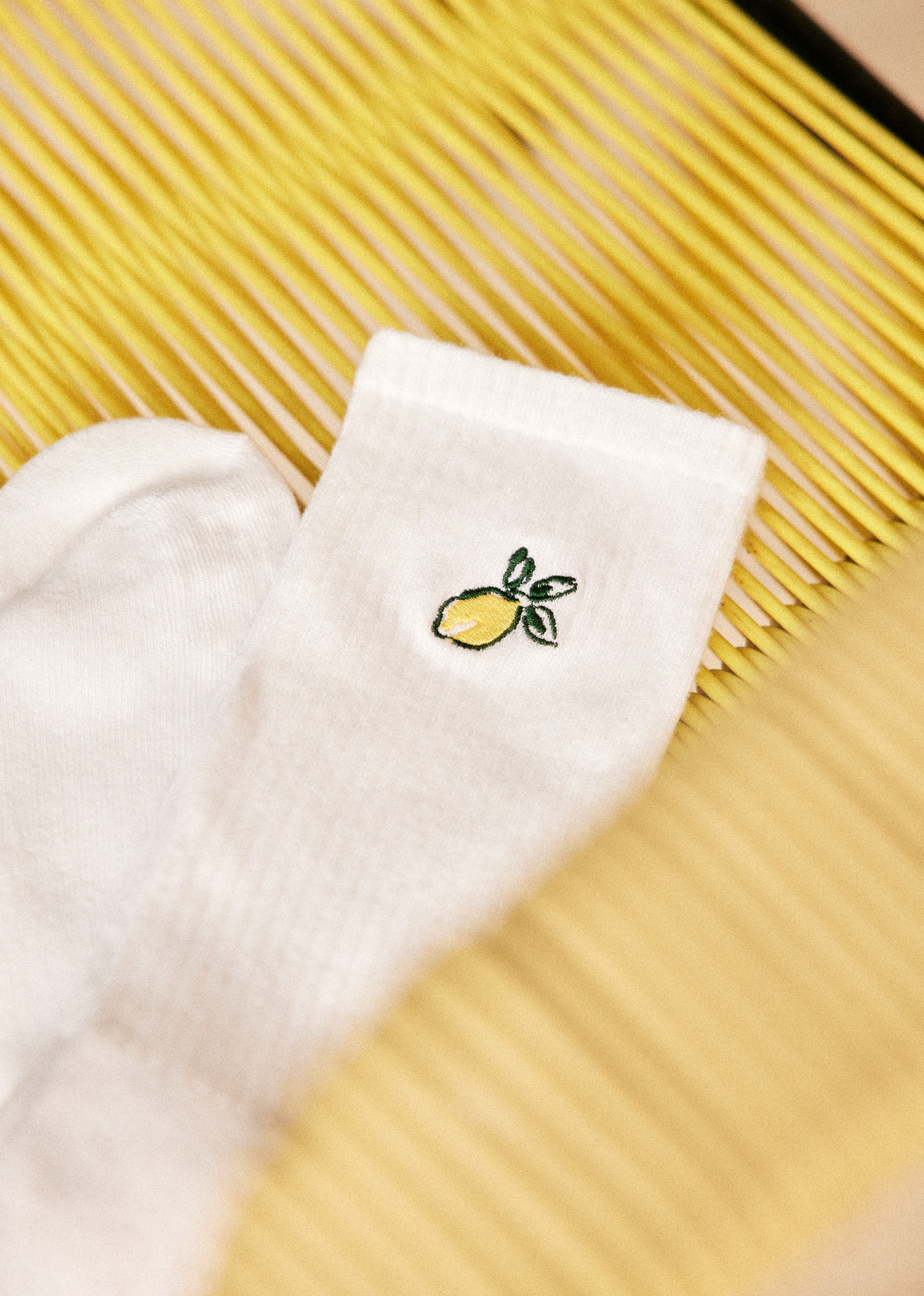 Chaussettes Citron - Blanc - LES COMPOSANTES/DÉCOUVRIR 5906632