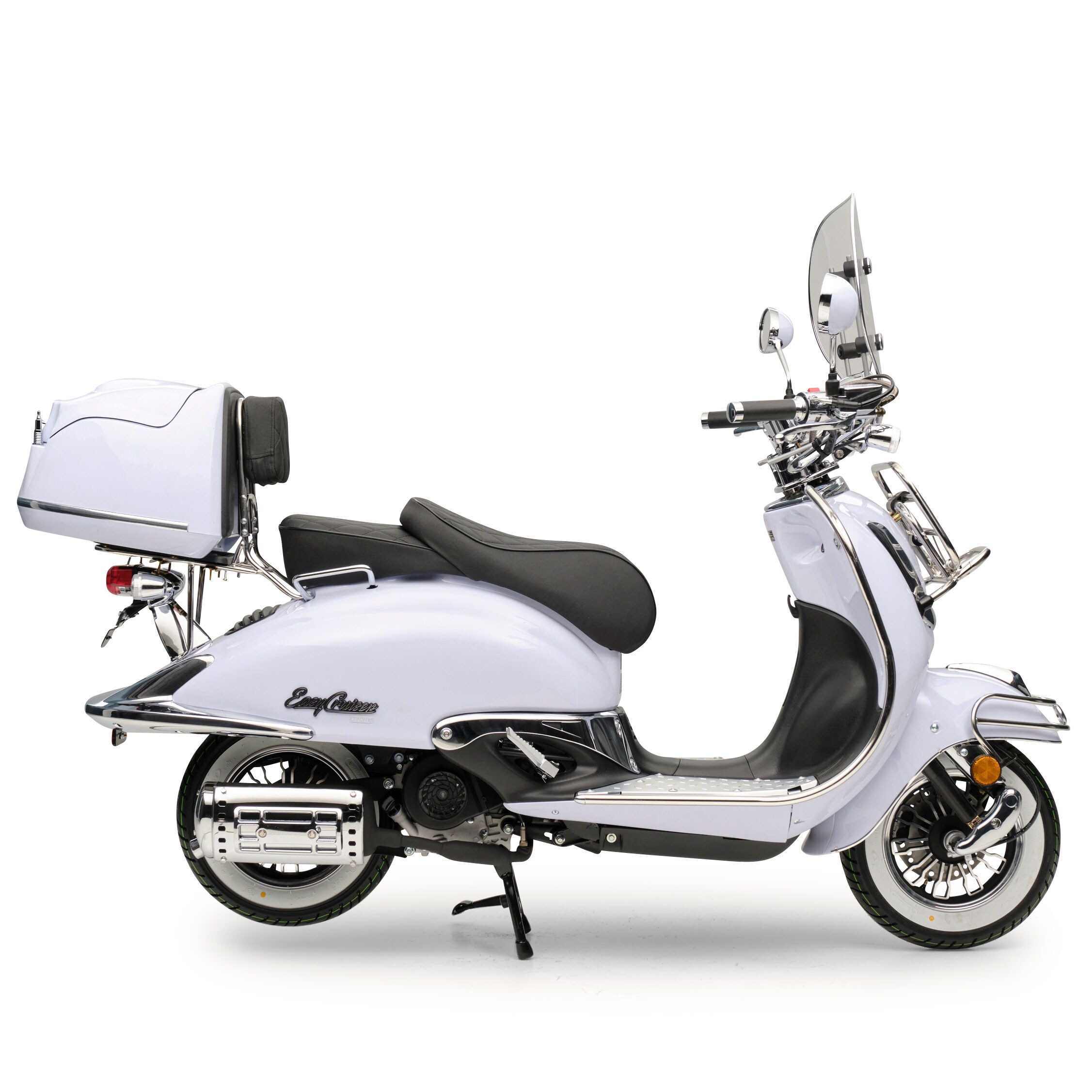 Motorroller Retro EasyCruiser Eisblau 125ccm 85 kmh Kraftrad Euro 5 EFI Scooter