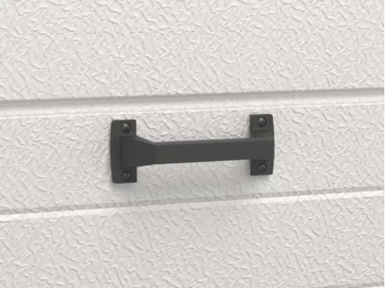 Porte de garage sectionnelle effet bois anthracite avec moteur Somfy L254 x H218 cm - PRIETA