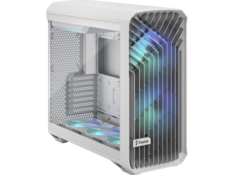 Fractal Design PC-Gehäuse Torrent RGB TG Weiss Eleganter, kompakter Big-Tower mit Sichtfenster und RGB-Beleuchtung