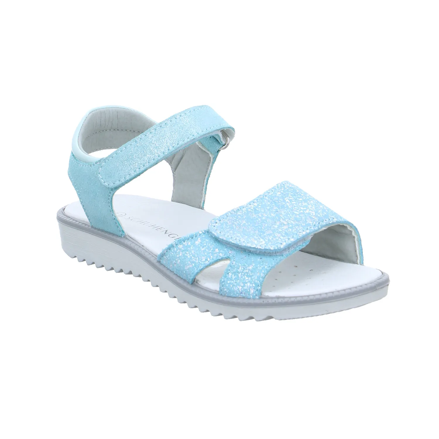 SCHUHENGEL Mädchen-Sandale Türkis Leder  Sommerschuh